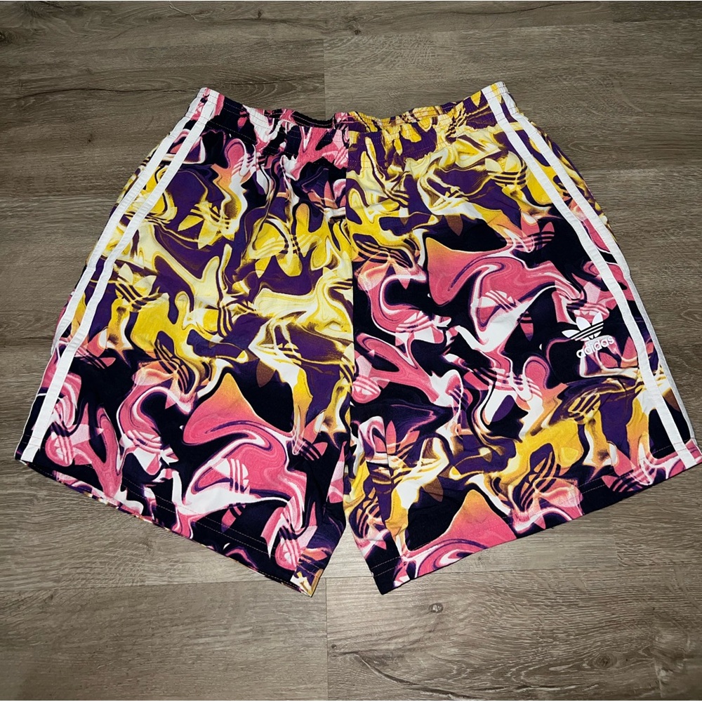 Adidas Originals Men's Medium Pool Party Swim Shorts Mesh Lined 6’ Inseam